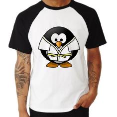 Camiseta Raglan Pinguim Judô - Foca Na Moda