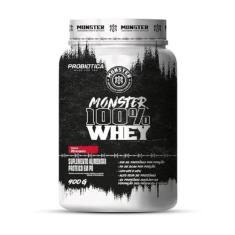 MONSTER 100% WHEY 900G MORANGO - PROBIÓTICA