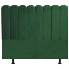 Cabeceira Nuvem Cama Box Queen 160 Cm Alanis Suede Verde