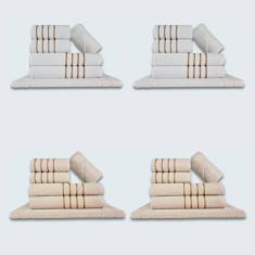 Jogo De Toalhas 24 P?s Cole??o Montreal 100% Algod?o Br+bg