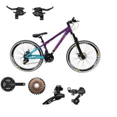 Bicicleta Aro 26 Vikingx Tuff 44 Aluminio 24v Transmissão Shimano Frei