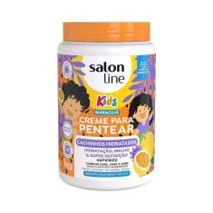 Creme Para Pentear Cachinhos Hidratados Maracujá Kids 1kg Salon Line