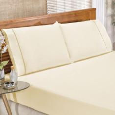 Jg Lençol Casal Classic Percal 180 Fios 3pç 80% Algodão 20% Poliéster 