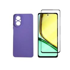 Capa Capinha Aveludada Compatível Para Realme C67 4g + Película De Vid