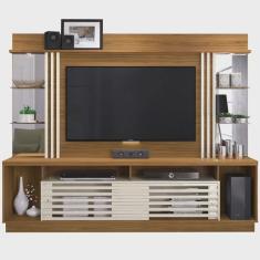 Estante Home Frizz Gold Para TV até 55 Polegadas Naturale Off White Madetec