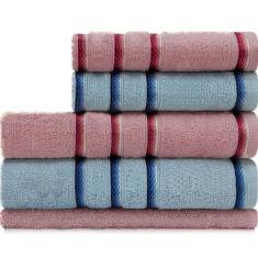 Jogo de Toalhas 5 Peças Banhão + Rosto Algodão Appel - Classic, ROSE A