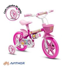 Bicicleta Infantil Aro 12 com Rodinhas Feminina Flower Nathor, 12, Ros