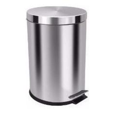 Lixeira 12 Litros Com Pedal Aço Inox Cesto Interno Removível