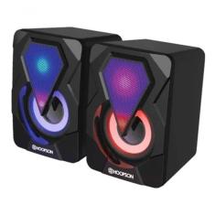 Caixa De Som Hoopson 2.0 Canais 6w Preto Usb Cx-pc021led