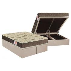 Cama Box Baú Queen: Colchão Espuma Orthoflex D33 Comfortpedic Line + B