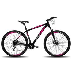 Bicicleta Unissex Aro 29 KOG 24V Freio a Disco Mecânico, Preto, Rosa, 