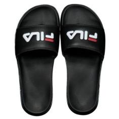 Chinelo Fila Slide Drifter Preto Masculino-Masculino