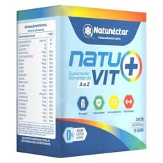 Natuvit A a Z Suplemento Vitaminas Para Todas Idades 500mg 60 Capsulas - Natunéctar