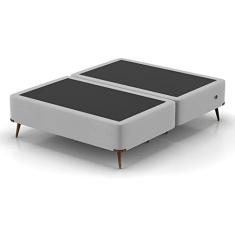 Base Box Queen 158x198x45cm com Porta Usb Dupla Montreal Cinza