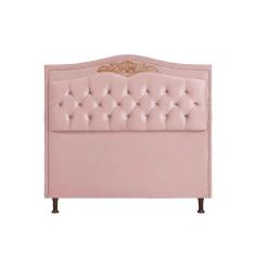 Cabeceira Cama Box Queen 1,60 Estofada Luxor Rose Holanda Plus Shop das Cabeceiras