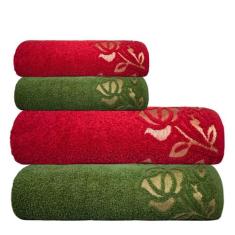 Jogo De Toalhas Luxo Guadalupe 4 Peça Gigante 500g/m² - LMPeter, Verde