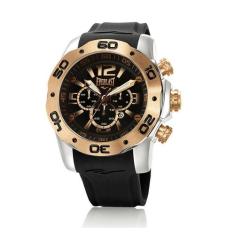 Relógio Pulso Everlast Masculino Cronógrafo Aço E554, Dourado+Preto, Ú