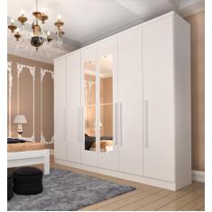 Guarda Roupa Casal com Espelho 6 Portas 4 Gavetas 239cm Veneza - Tcil 
