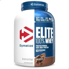 Whey Protein Elite 100% Powder 2,3Kg 5Lbs Dymatize, Rich Chocolate