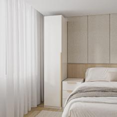 Guarda-roupa Modular 40cm 1 Porta com Prateleiras Jade Cabecasa Madeiramadeira