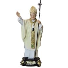 Imagem Papa João Paulo II Grande Resina 30 cm