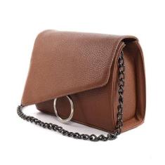 Bolsa Feminina Maria Milão Tiracolo Anel Caramelo-Feminino