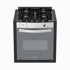 Fogao a Gas de Embutir 4 Bocas Venax Gaudi Prisma Vitreo EL Inox