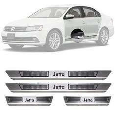 Soleira de Aço Inox Escovado Volkswagen Jetta 4 Portas 2012 13 14 15 16 17 18 19