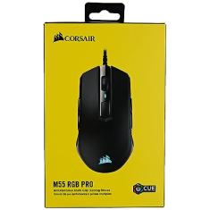 Mouse Gamer Corsair M55 RGB PRO Multi-Grip com design Ambidestro Preto - CH-9308011-NA, UNICO