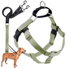 2 Hounds Design Freedom Peitoral antipuxão para cães | Controle confortável para caminhadas fáceis | Conjunto de coleira e coleira ajustável | Cães pequenos, médios e grandes | Feito nos EUA | Cores