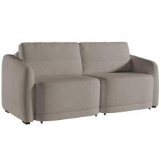 Sofá Cama Casal Para Sala 216cm Polska Z08 Boucle Bege Escuro - Mpozenato