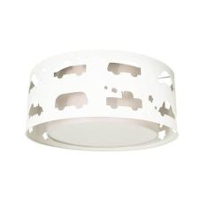 Luminária Infantil Plafon Carrinhos Branco 50x16 - Tom Luz