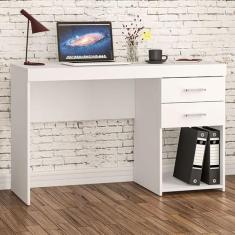 Mesa para Computador Malta 2 Gavetas Branco Bp - Politorno, Branco