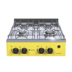 Fogao de Mesa 4 Bocas Grand Petit Vetro Amarelo Gas Glp