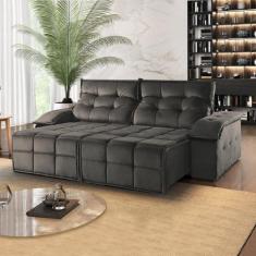 Sofá Retrátil e Reclinável 230cm 4 Lugares Mônaco - Martins Estofados