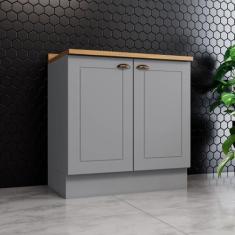 Balcão para Cozinha 2 Portas 80cm com Tampo Para Cooktop Emily - Espre