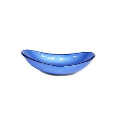 CUBA DE VIDRO OVAL 55CM AZUL ESCURO