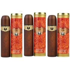 Kit 3 Perfumes Cuba Gold Masculino Edt 100 Ml