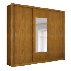 Guarda-Roupa Casal com Espelho Veneza Premium Imbuia 3 Pt 4 Gv