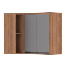 Armário Aéreo Canto Reto 95 cm 2 Portas de abrir 1 Prateleira Isa Luciane Móveis