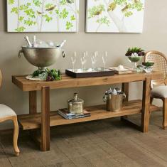 Aparador em Madeira Maciça 130cm Lisie Doma Marrom