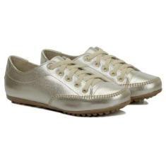 Tênis feminino Prata confort de couro - Izabella Araújo, Prata, 37
