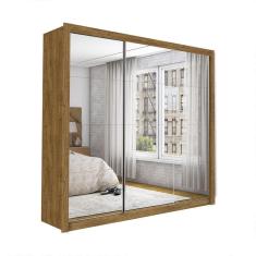 Guarda Roupa Roupeiro Isabela Master 3 Portas De Correr Com Espelho 4 Gavetas Carioca Cinamomo