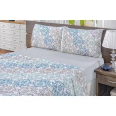 Jogo de cama quality casal padrão 4 peças - 100% algodão - malha pente
