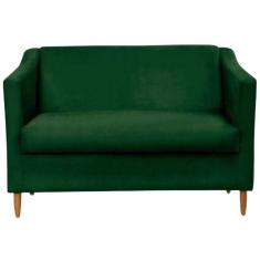 Namoradeira Sofá 2 Lugares Suede Verde