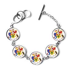 DIYthinker Bridgetown Barbados Bracelete de Corrente com Emblema Nacional
