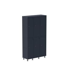 Guarda Volume Roupeiro 6 Portas Aço GRP 503/6 Pandin Móveis Preto