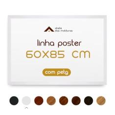 Moldura 60x85 para Poster Impressão Quadro com Proteção Petg (Branco)