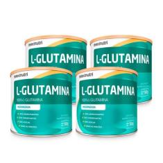 Kit 04 Aminoácido L-Glutamina 300G 100% Pura Maxinutri