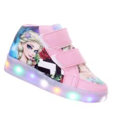 Tenis Infantil Feminino Com Luz de Led Princesa